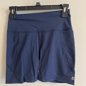 Sweaty Betty 6 Inch Power Bike Shorts Size XS Navy Blue